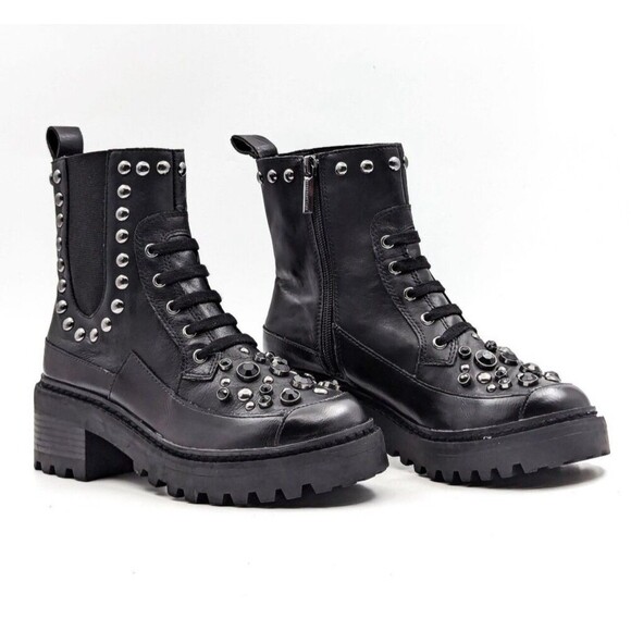 Karl Lagerfeld Paris Breck Studded Booties Sz 6 New - Picture 1 of 10